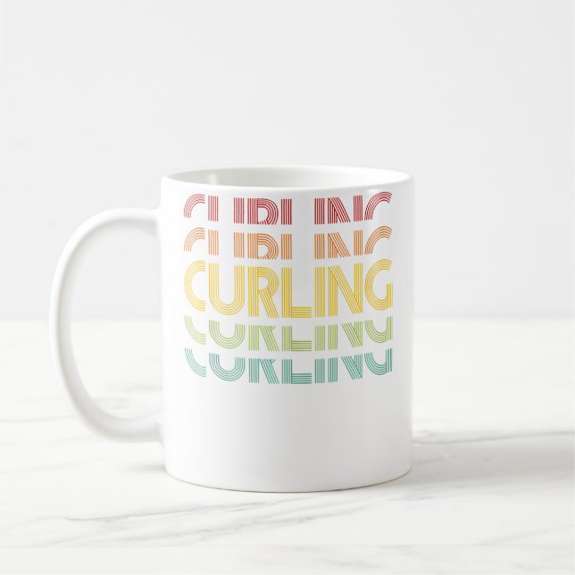 Caneca De Café Tiro de Bastão de Gelo de Curling (Esquerda)