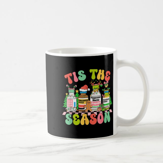Caneca De Café Tis The Season Funny Nurse Christmas Bottles  (Direita)