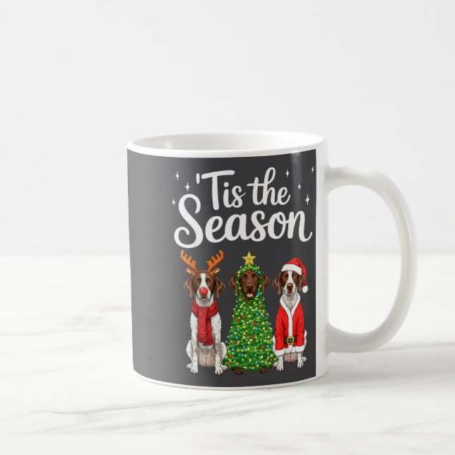 Caneca De Café Tis The Season German Shorthaired Inter Christmas  (Direita)
