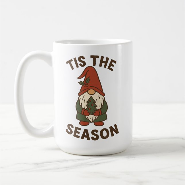 Caneca De Café Tis The Season Gnome Christmas (Esquerda)