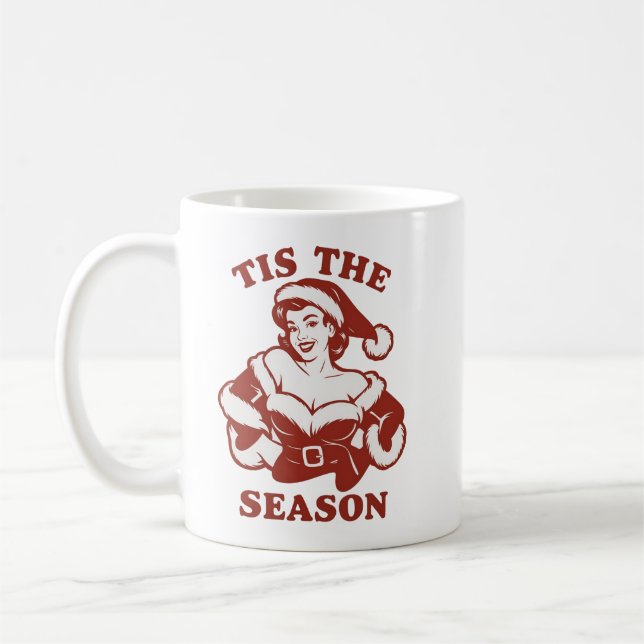 Caneca De Café Tis The Season Snarky Christmas Sarcastic Funny  (Esquerda)
