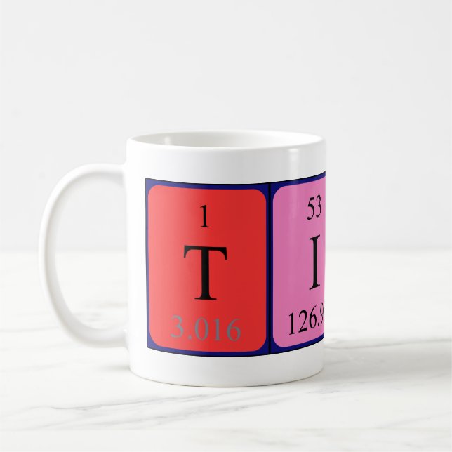 Caneca De Café Titan periódica mesa name mug (Esquerda)