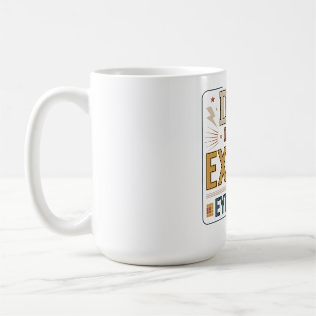Caneca De Café Title  Dad Level Expert Eye Roller Funny Father’s  (Esquerda)