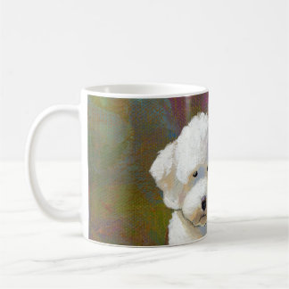 Caneca De Café Titulado: Estou Pensando Nisso - cachorro branco a