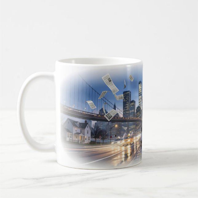 Caneca De Café Título da Cidade em Movimento Drama do Horizonte C (Esquerda)