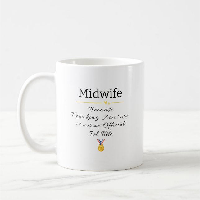 Caneca De Café Título de Trabalho Incrível de Parteira (Esquerda)
