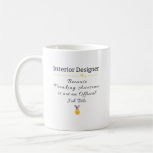 Caneca De Café Título de Trabalho Incrível do Designer de Interio