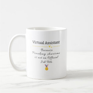 Caneca De Café Título do Trabalho Incrível do Assistente Virtual