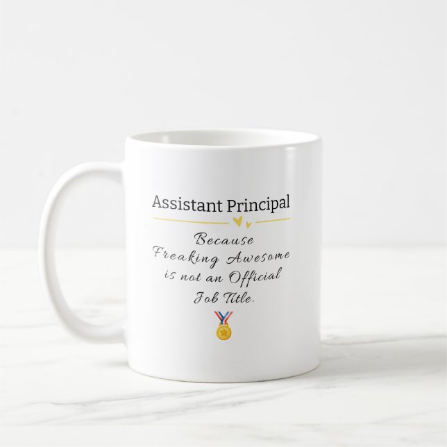 Caneca De Café Título do Trabalho Principal do Assistente Funny T (Esquerda)