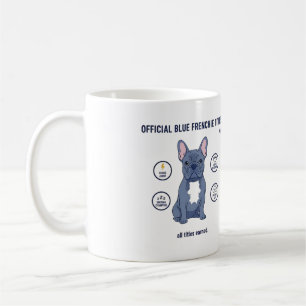 Caneca De Café Títulos Oficiais de Frenchie Azul Engraçados Mãe d