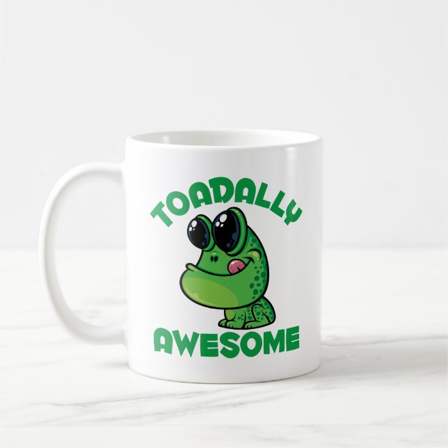 Caneca De Café Toad de Cartoon Feliz e Incrível (Esquerda)