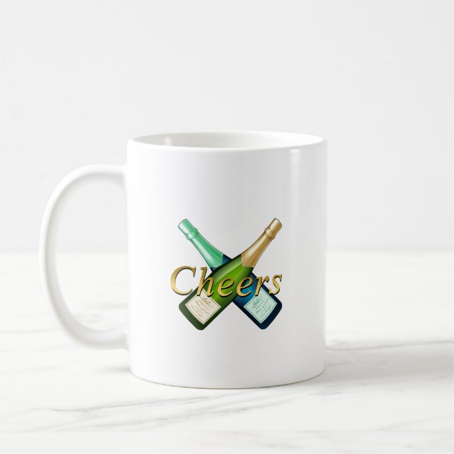 Caneca De Café Toasting with a bottle (Esquerda)