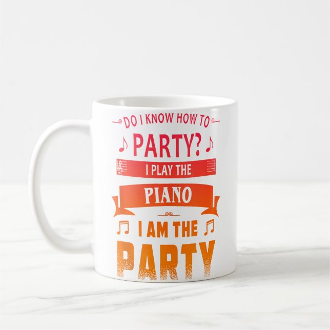 Caneca De Café Toca Piano (Esquerda)