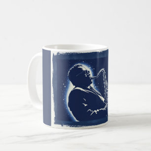 Caneca De Café Toca Saxofone Blues Pop Art Músicos Música