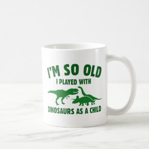 Caneca De Café Tocado Com Dinossauros