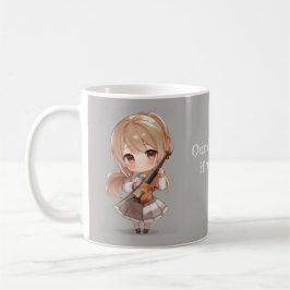 Caneca De Café Tocando violino em ação