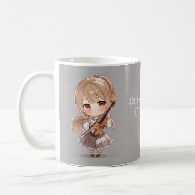Caneca De Café Tocando violino em ação (Esquerda)