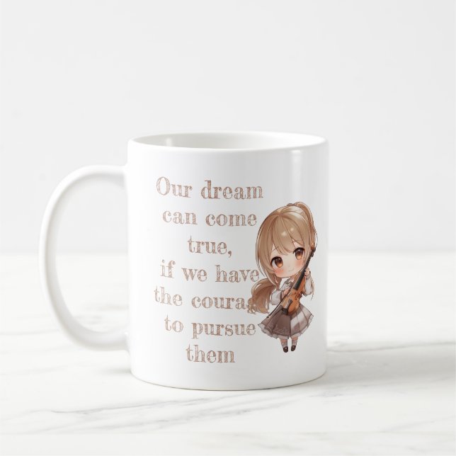Caneca De Café Tocando violino em ação (Esquerda)