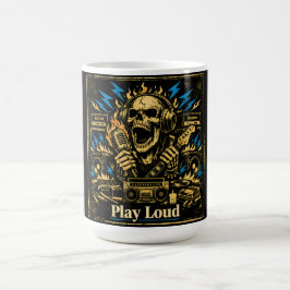 Caneca De Café Tocar Alto – Volume Alto Rebelião Musical
