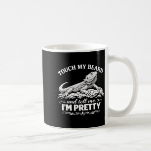 Caneca De Café Tocar minha barba engraçado lagarto dragão barbudo