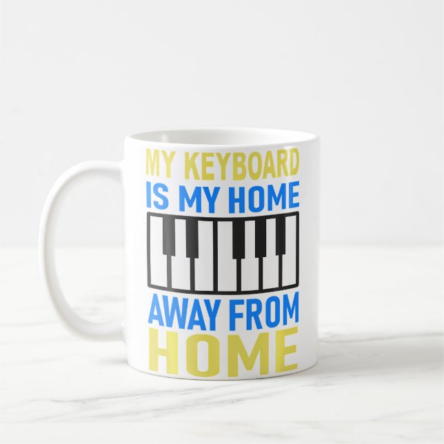Caneca De Café Tocar Piano e Teclados (Esquerda)