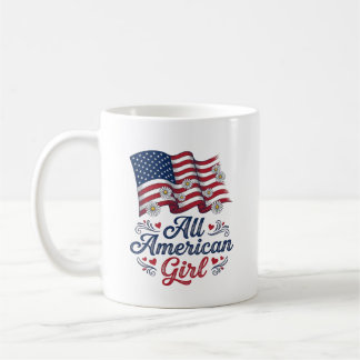 Caneca De Café Toda a garota americana camisa patriótica daisy ba