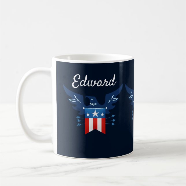 Caneca De Café Toda Águia Americana e Patriótica (Esquerda)