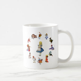CANECA DE CAFÉ TODA EM TORNO DE ALICE NO PAÍS DE AS MARAVILHAS