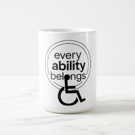 Caneca De Café Toda Habilidade Pertence | Minimalista Inclusivo
