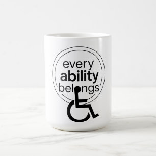 Caneca De Café Toda Habilidade Pertence Minimalista Inclusivo