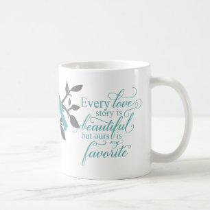 Caneca De Café Toda história de amor é uma bela tipografia