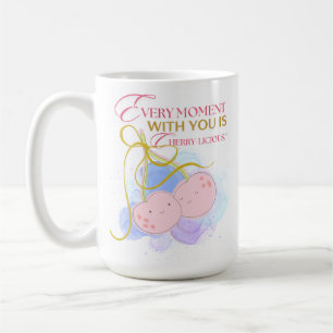 CANECA DE CAFÉ TODA MOMENTO CONOSCO É DELICIOSO COMO CEREJA