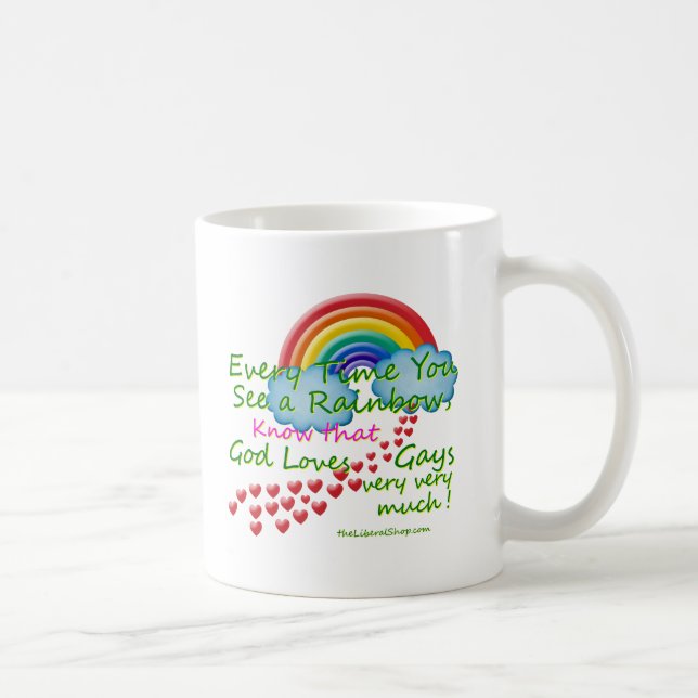 Caneca De Café Toda vez que você vê um arco-íris (Direita)