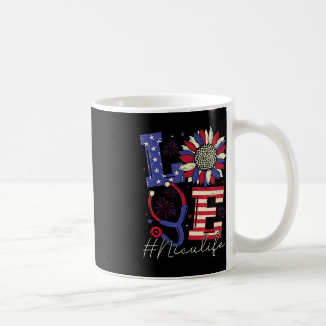 Caneca De Café Todas as Enfermeiras Americanas Scrub Memorial Day (Direita)