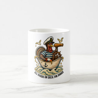 Caneca De Café Todas as Mãos à Obra para o Jantar de Ação de Graç