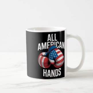 Caneca De Café Todas as Mãos Americanas Boxando Luvas Patriotas U