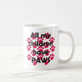 Caneca De Café Todas minhas crianças têm as patas