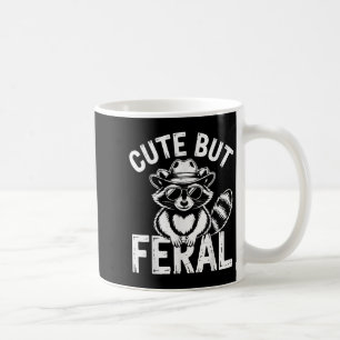 Caneca De Café Toddler Boy Bonito Mas Feral Raccoon Cowboy Trash-