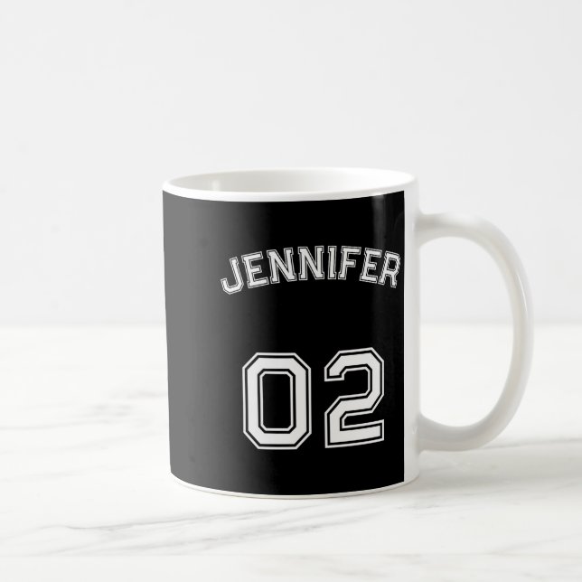 Caneca De Café Toddler Teen Girl Name Jersey Number Nk Srts  (Direita)