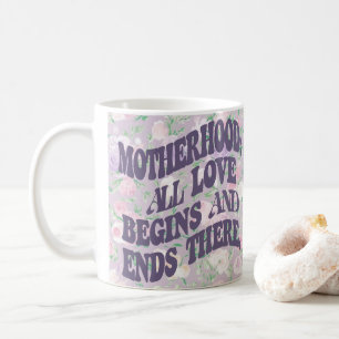 Caneca De Café Todo Amor Começa Dia de as mães Floral Design