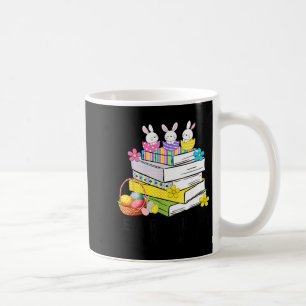 Caneca De Café Todo coelho adora ler livro de leitura fofo de pás