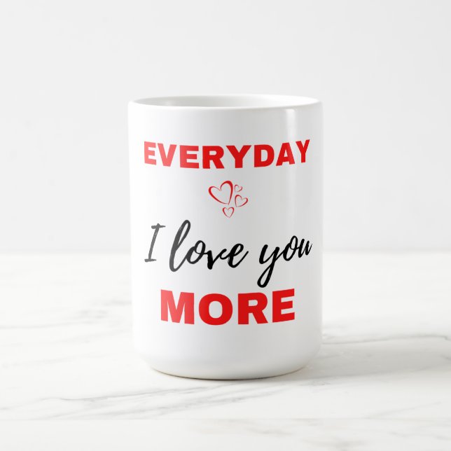 Caneca De Café Todo Dia Eu Te Amo Mais Preto (Centro)