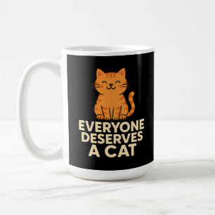 Caneca De Café Todo mundo merece um gato cor de laranja guejado a