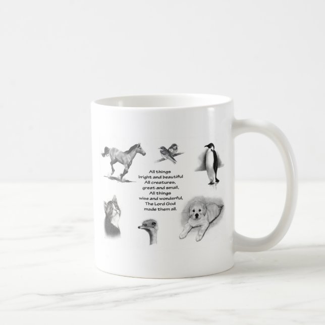 Caneca De Café Todo o excelente das criaturas e pequeno: Animais: (Direita)
