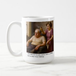 Caneca De Café Todo o trabalho e nenhuma brincadeira faz do Jack