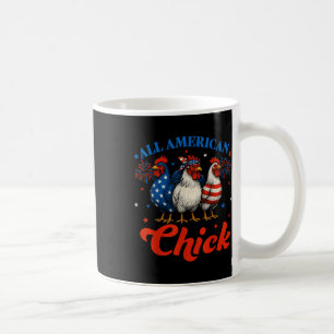 Caneca De Café Todo Pintinho Americano Galinha Retro 4 De Julho P