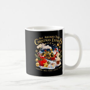 Caneca De Café Todos a Bordo do Trem Expresso de Natal Santa Feri