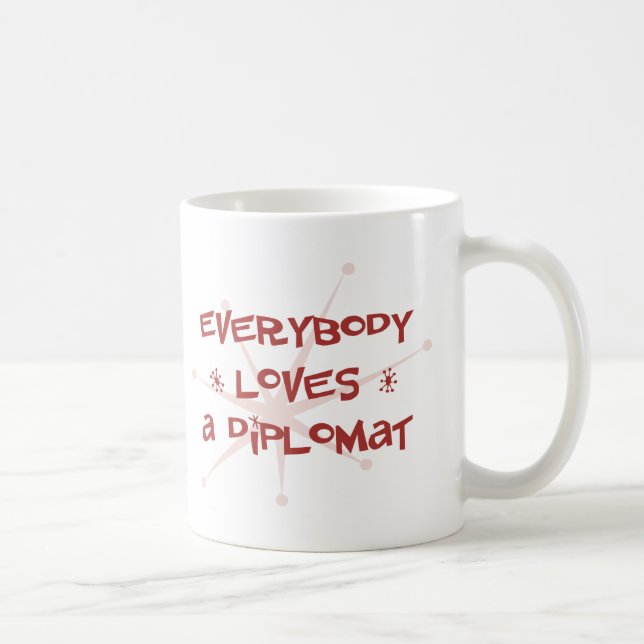 Caneca De Café Todos ama um diplomata (Direita)