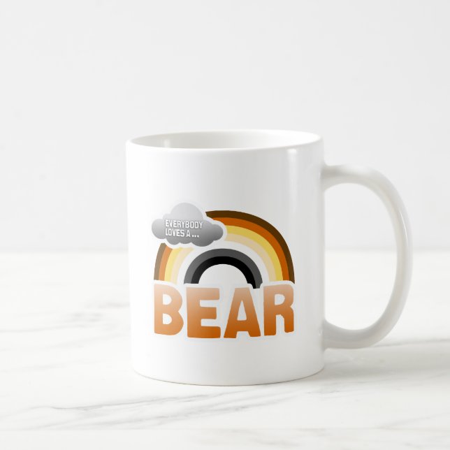 Caneca De Café Todos ama um urso (Direita)