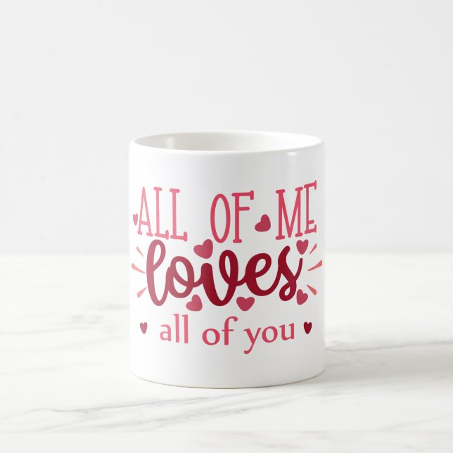Caneca De Café Todos eu amamos todos vocês, namorados amor (Centro)